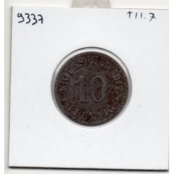 Kriegsgeld Cassel 10 pfennig 1917, TTB pièce de monnaie