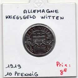 Kriegsgeld Witten 10 pfennig 1919, Sup pièce de monnaie