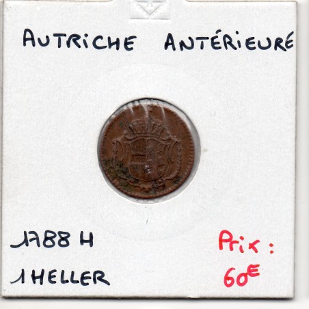 Autriche Antérieure 1 Kreutzer 1788H TTB+ KM 5 pièce de monnaie