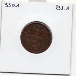 Grand-duché de Bade 1 kreuzer 1860, TTB-, KM 242 pièce de monnaie