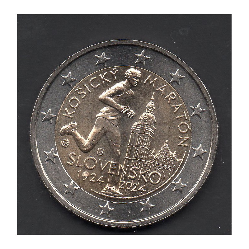 2 euro commémorative Slovaquie 2024  Marathon de Kosice piece de monnaie €