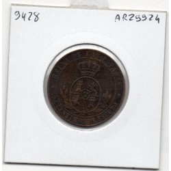 Espagne 2 1/2 centimos étoile 4 branches 1868 TTB-, KM 634.2 pièce de monnaie