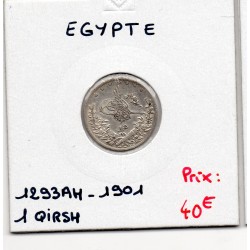 Egypte 1 qirsh 1293 AH an 27 - 1901, Spl, KM 292 pièce de monnaie