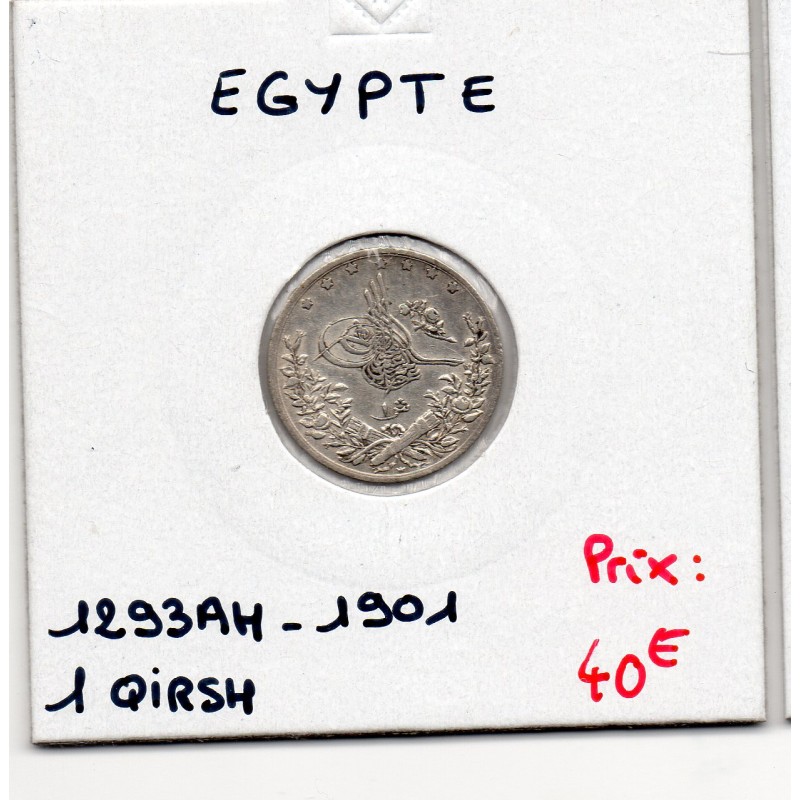 Egypte 1 qirsh 1293 AH an 27 - 1901, Spl, KM 292 pièce de monnaie