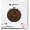 Italie Toscane 5 centesimi 1859, TTB, KM 6 pièce de monnaie