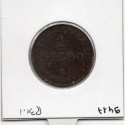 Vatican Pius ou Pie IX 1 Soldo 1867 grand buste petite date, TTB, KM 1372.2 pièce de monnaie