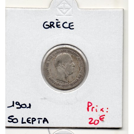 Grece 50  Lepta 1901, TB, KM 6 pièce de monnaie