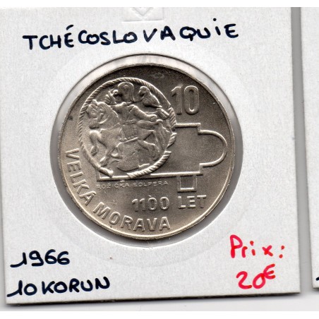 Tchecoslovaquie 10 korun 1966, Spl, KM 61 pièce de monnaie