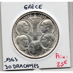 Grece 30 Drachmai 1963, Sup, KM 86 pièce de monnaie