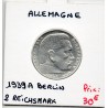 Allemagne 2 reichsmark 1939 A, Sup +, KM 93 pièce de monnaie