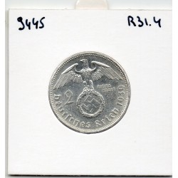 Allemagne 2 reichsmark 1939 A, Sup +, KM 93 pièce de monnaie