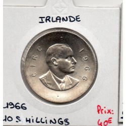 Irlande 10 Shillings 1966, FdC, KM 18 pièce de monnaie