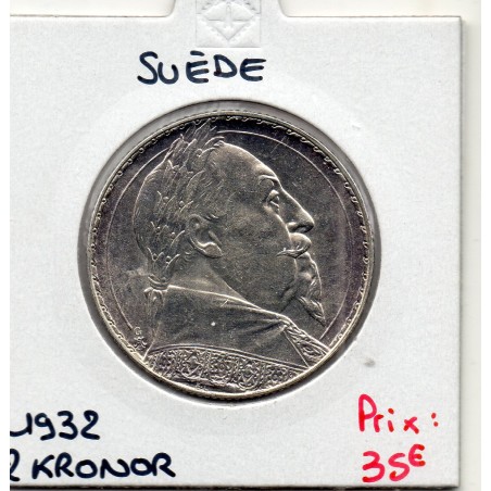 Suède 2 kronor 1932, Spl, KM 805 pièce de monnaie