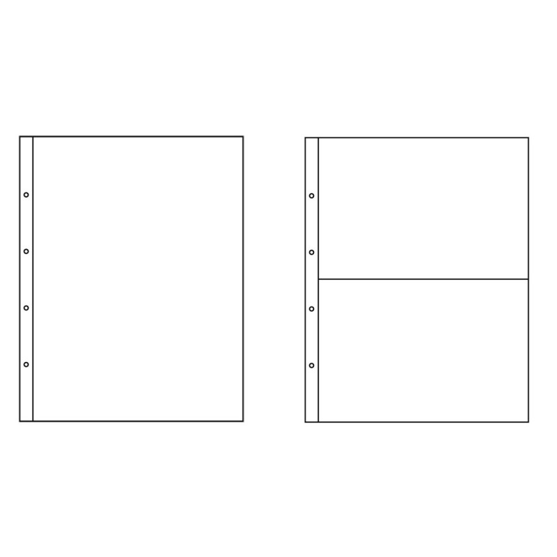 Feuilles KANZLEI, 1 ou 2 compartiments, transparent