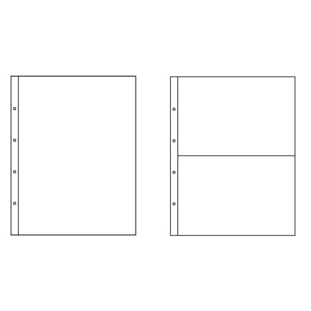 Feuilles KANZLEI, 1 ou 2 compartiments, transparent