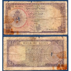 Libye Pick N°24, AB, Billet de banque de 1/2 pound 1963