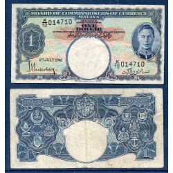 Malaisie Malaya Pick N°11, TB+, Billet de banque de 1 dollar 1941