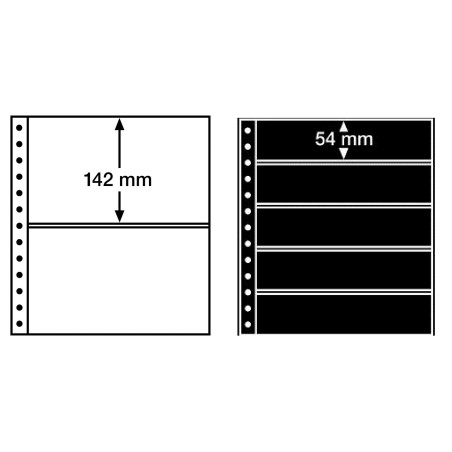 feuilles à bandes Leuchtturm R pour timbres