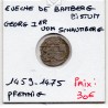 Evêché de Bamberg Bistum 1 pfennig 1459-1475 TB, Georg 1er Von Schaumberg pièce de monnaie