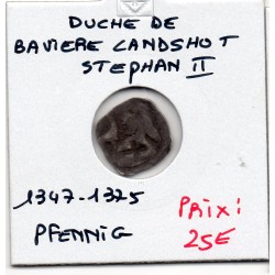 Baviere-Landshut pfennig 1347-1375 TB, Etienne II pièce de monnaie