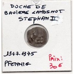 Baviere-Landshut pfennig 1347-1375 TB, Stephan II pièce de monnaie