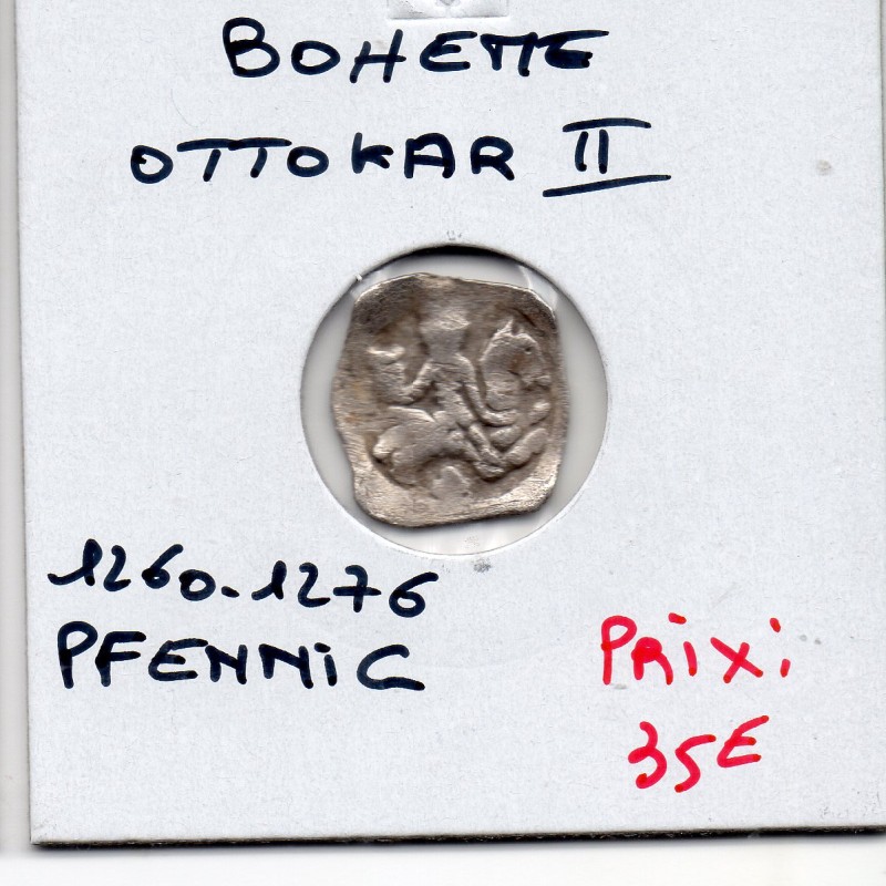 Bohême Ottokar II Pfennig 1260-1276 TB, pièce de monnaie