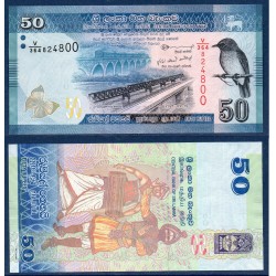 Sri Lanka Pick N°124h, TTB, Billet de banque de 50 Rupees 2021