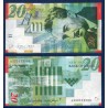 Israel Pick N°59c, TTB, Billet de banque de 20 New Sheqalim 2008