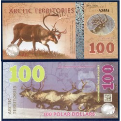 Arctic territories, Billet de 100 polar dollars 2017 Rennes