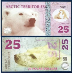 Arctic territories, Billet de 25 polar dollars 2017 ours polaire