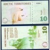 Arctic territories, Billet de 10 polar dollars 2010 ours blanc