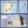 Arctic territories, Billet de 6 polar dollars 2013 Loup