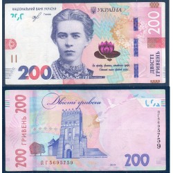 Ukraine Pick N°126Aa, TTB, Billet de banque de 200 Hryven 2019