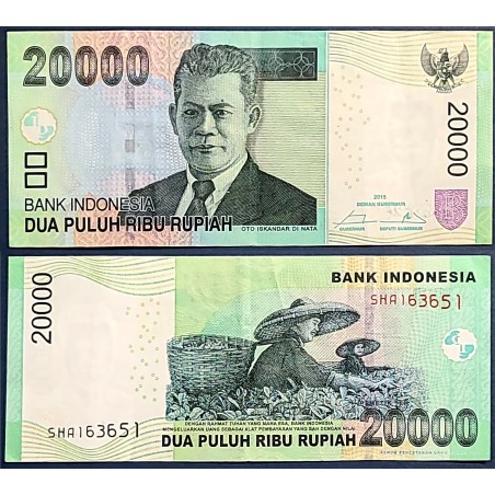 Indonésie Pick N°151e, Billet de banque de 20000 Rupiah 2015