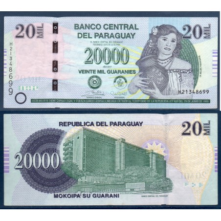 Paraguay Pick N°238c, TTB, Billet de banque de 20000 Guaranies 2017