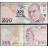 Turquie P.227e, TTB, Billet de 200 Lira 2009 Yunus Emre