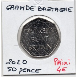 Grande Bretagne 50 pence 2020 Spl, KM 1818 pièce Diversity