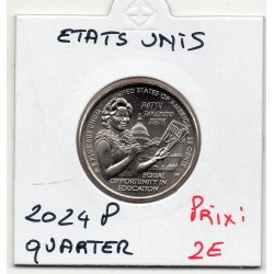 Etats Unis Quarter 25 cents 2024 P philadelphie FDC Patsy Takemoto Mink