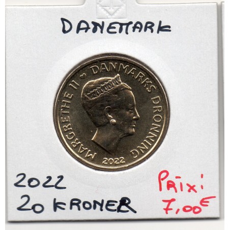 Danemark 20 kroner 2022 FDC, KM.955 Margareth II