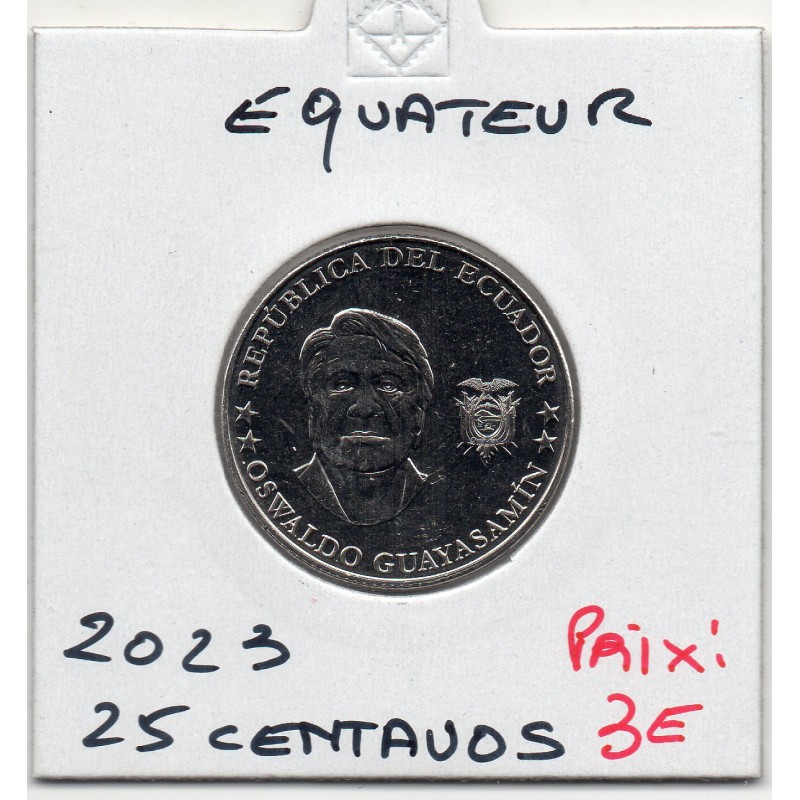 Equateur 25 centavos 2023 FDC, KM.136 Oswaldo Guayasamin