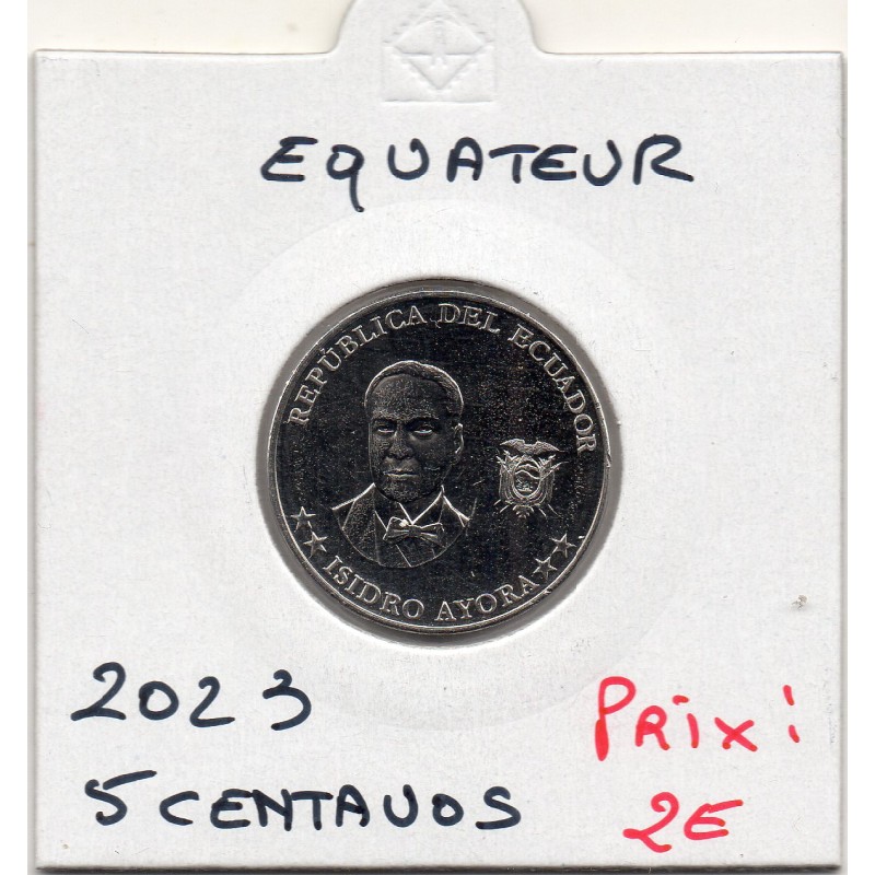 Equateur 5 centavos 2023 FDC, KM.131 Isidro Ayora