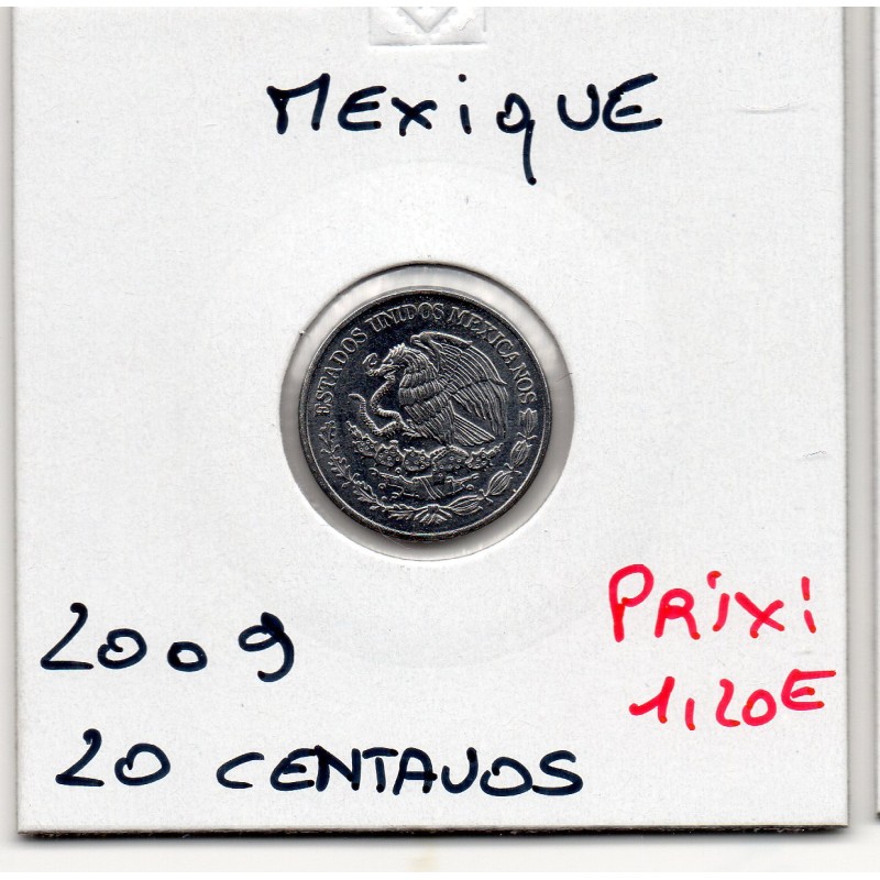 Mexique 20 centavos 2009 Spl, KM.935 petit module