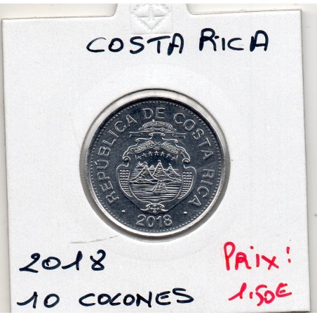 Costa Rica 10 Colones 2018 FDC, KM.228b armoiries