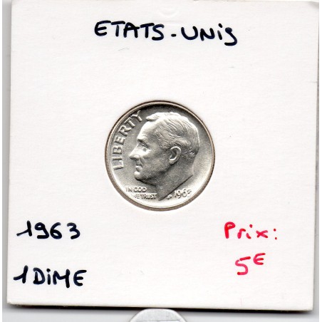 Etats-Unis dime 1963 Spl, KM.195 Roosevelt