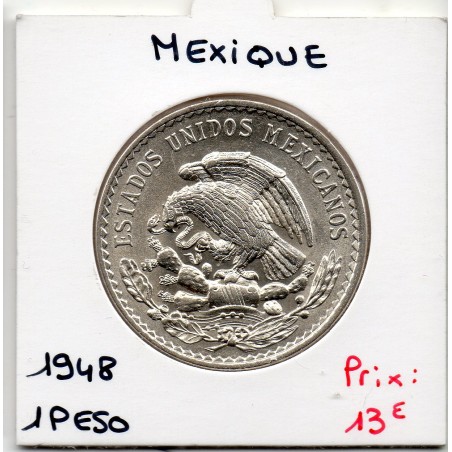 Mexique 1 Peso 1948 Spl, KM.456 Jose Morelos