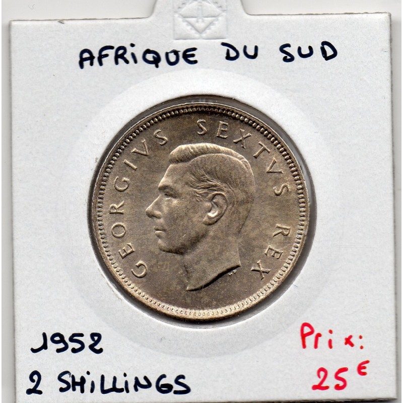 Afrique du sud 2 shillings 1952 FdC, KM.38.2 Georges VI