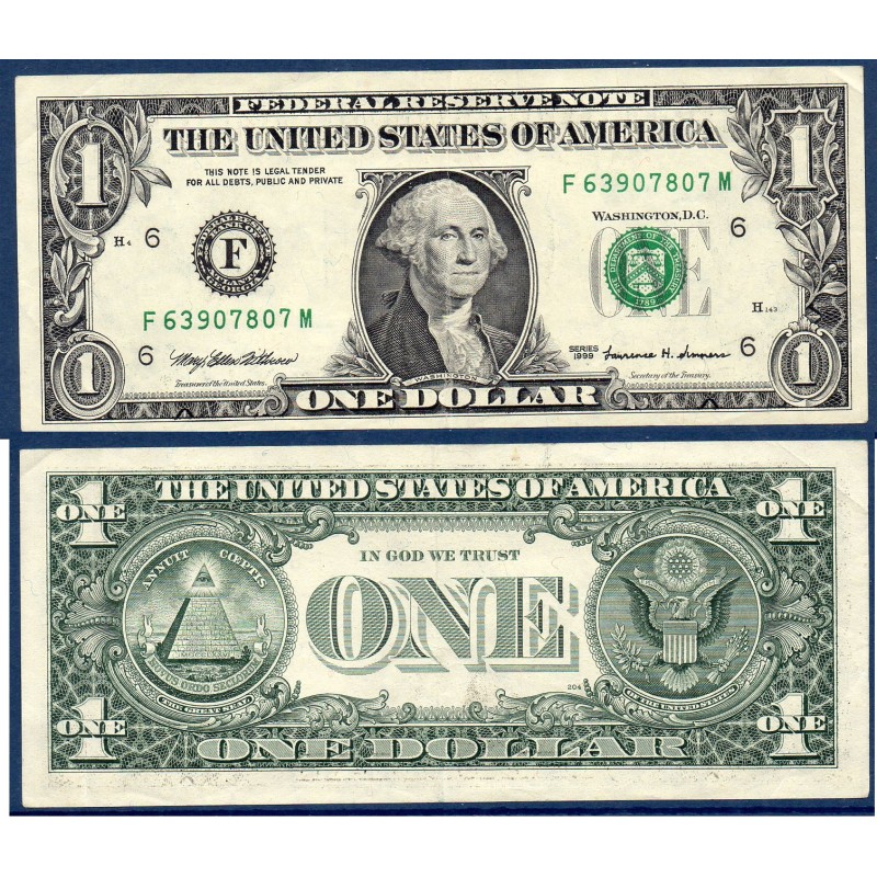 Etats Unis P.504 Atlanta, TTB Billet de 1 Dollar 1999 série F