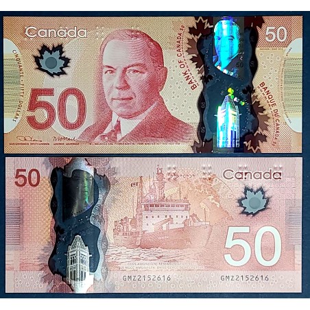 Canada P.109d, neuf Billet de 50 dollars 2012 Mackenzie King