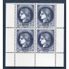 Timbres France 5736 Type Cérès Typographiée Bleu Neuf Bloc de 4