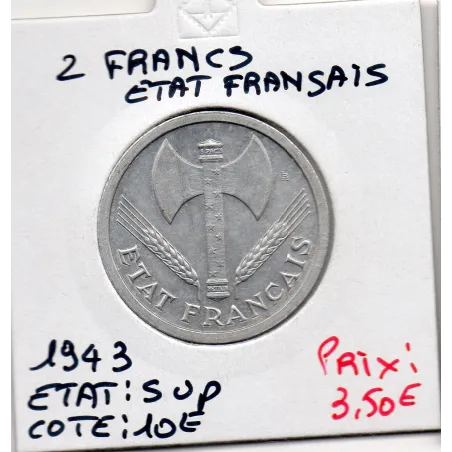 2 francs Francisque Bazor - 1943 - Sup - F.270/2